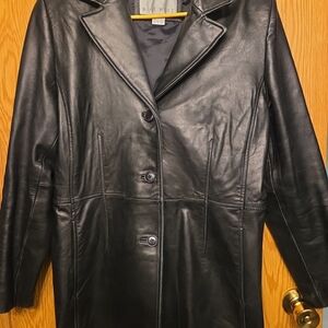 Nine West women's leather jacket size large